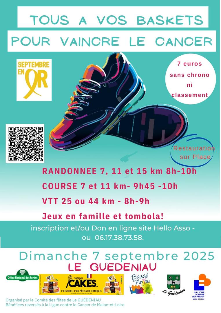 AFFICHE TOUS A VOS BASKETS CONTRE LE CANCER
