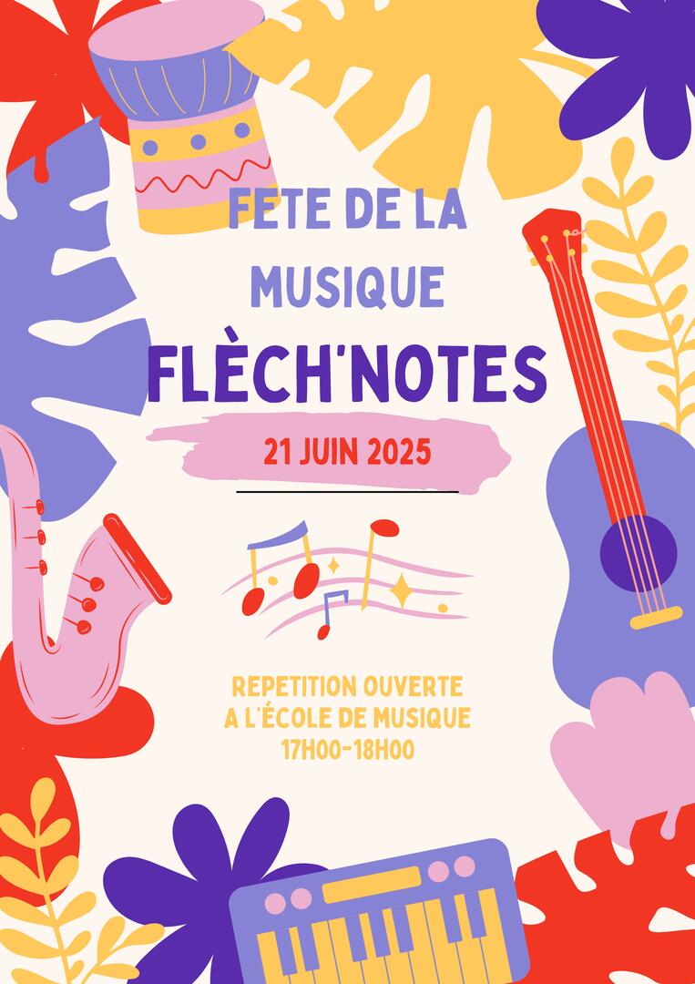 Rose Jaune Violet Festival de Musique Affiche Illustratif - 1