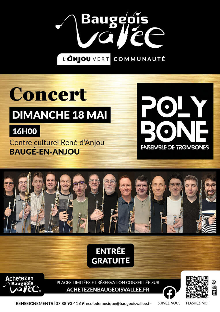 Affiche Concert Polybone Ensemble Trombones