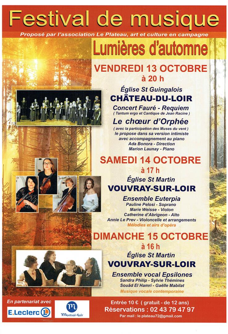 Festival de musique lumieres d automne du 13 au 15 10