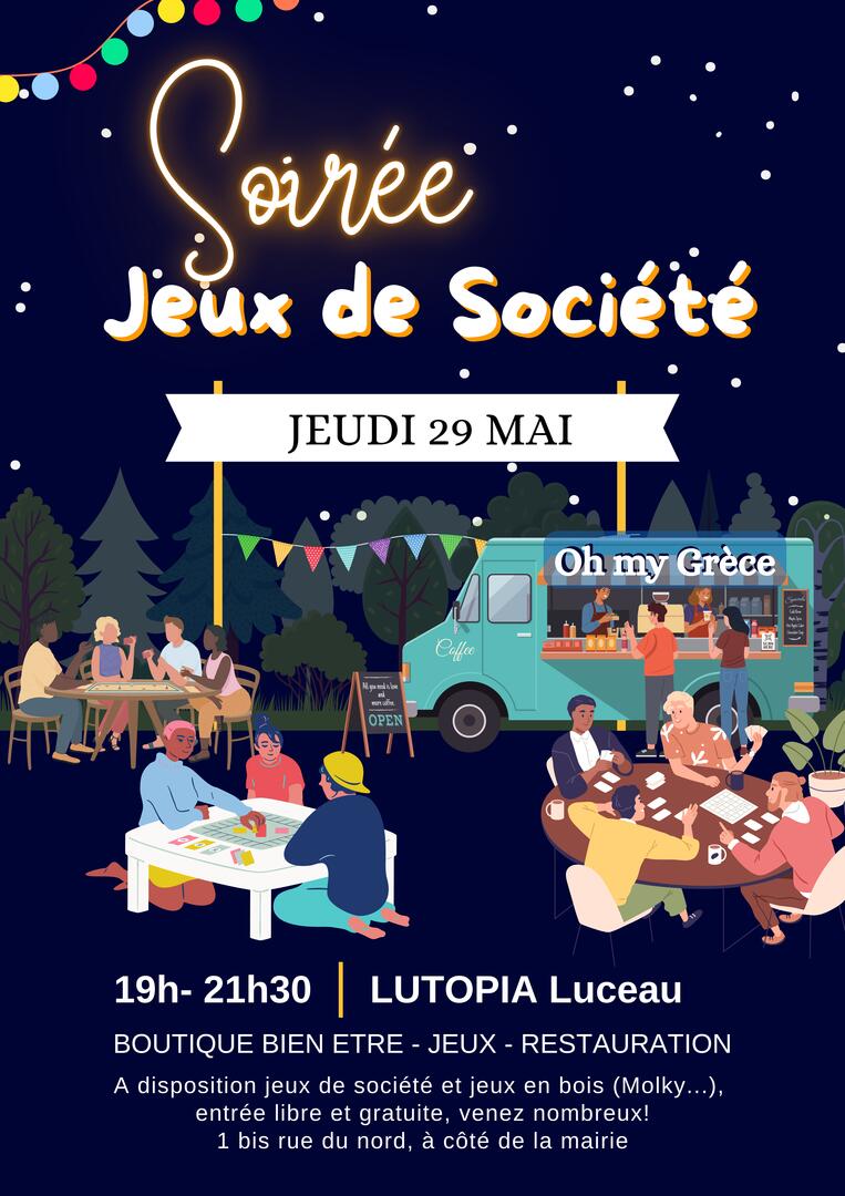 Jeux de Société soirée à Luceau