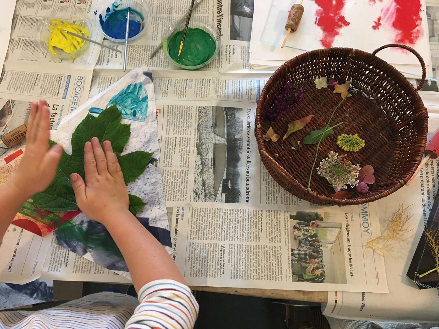 Ateliers floraux au jardin de teinture