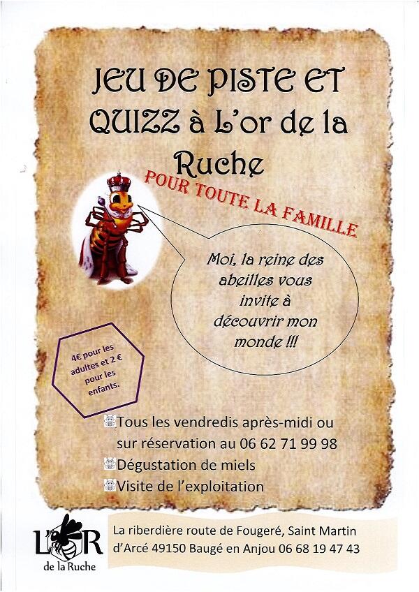 Jeu de piste Or de la Ruche