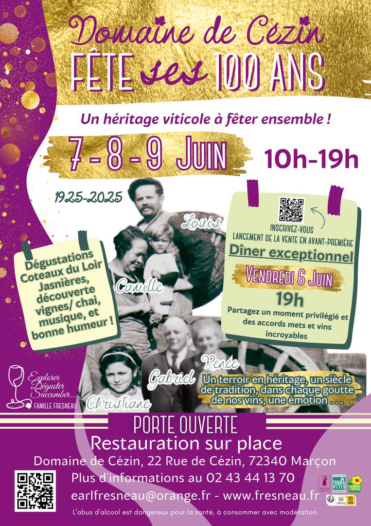 Affiche 100 ans - Version 3 tout encart vert