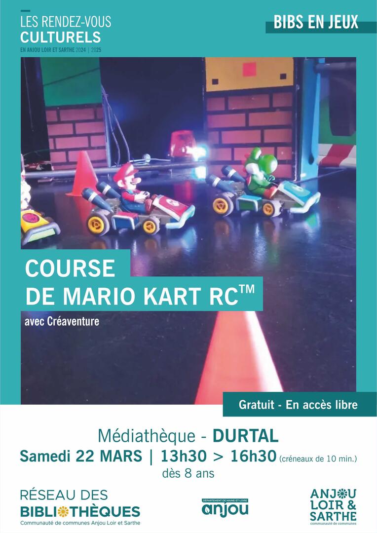 Atelier Mario Kart Médiathèque Durtal