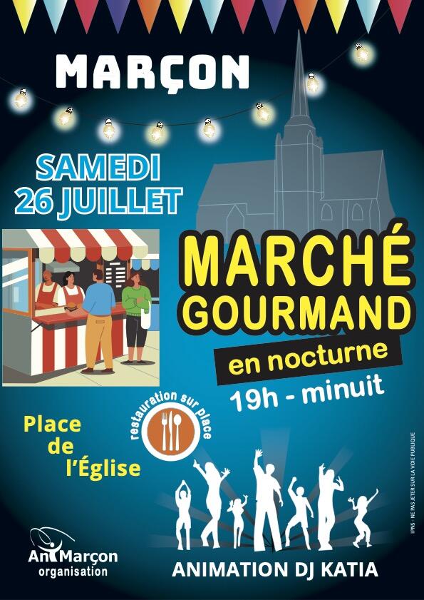 affiche marché nocturne 2025