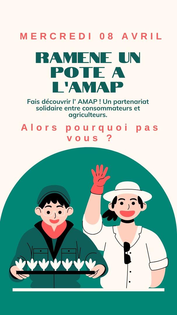 Story Instagram Bon Appétit en Crème Vert foncé Rouge Clair Style Illustration Animé - Design