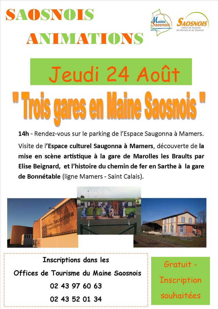 trois gares en Maine Saosnois
