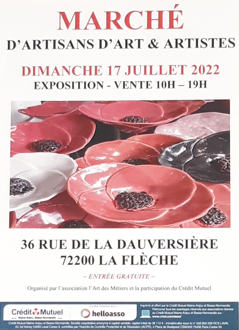 Affiche Marché d'artisanat d'ar et artistes