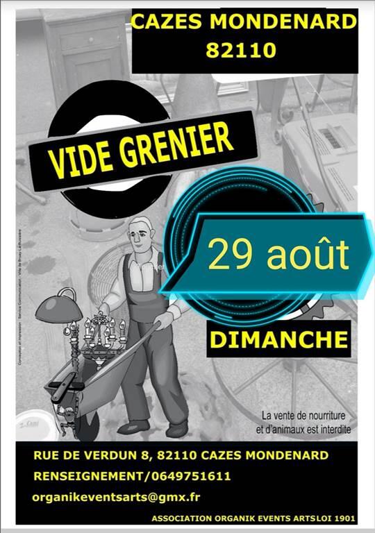 vide grenier de cazes de mondenard