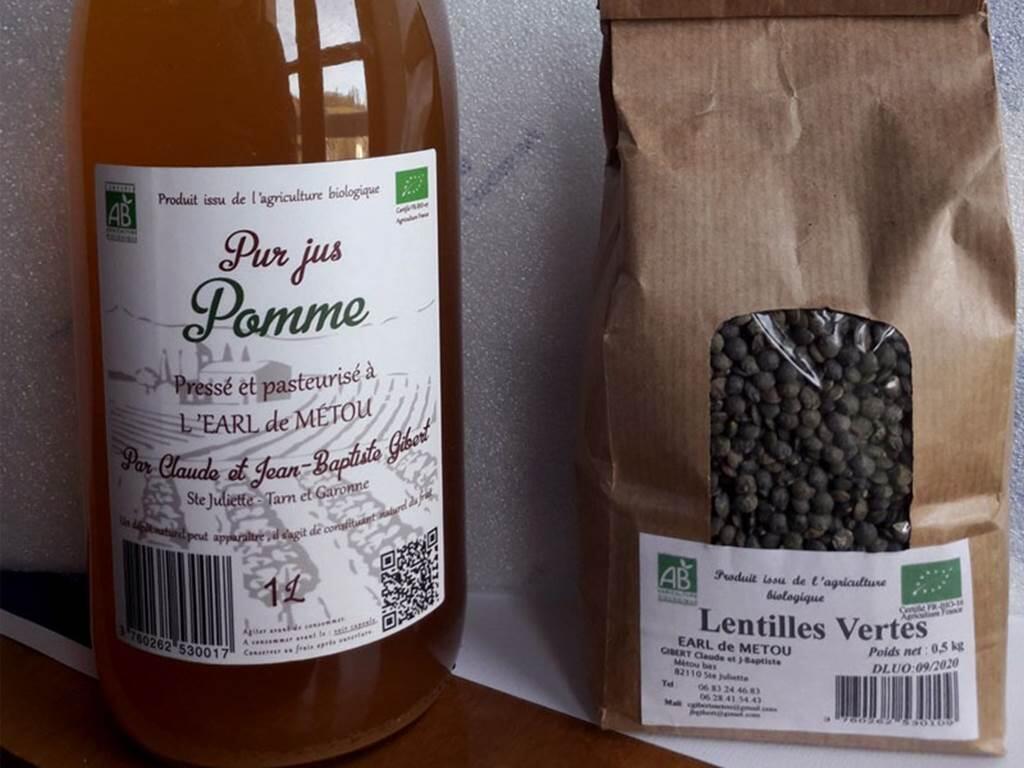 JUS DE FRUITS ET LEGUMES SECS “bio” Metou