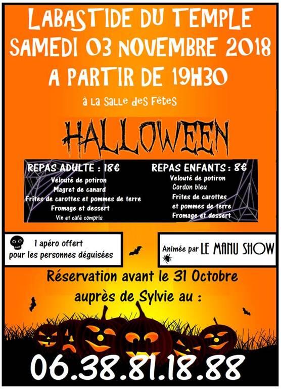 Soirée Halloween Labastide du Temple