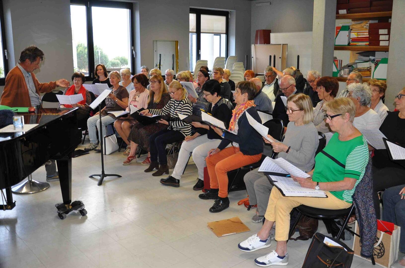 Le choeur en répétition