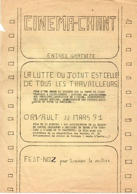 Annonce d'une projection de film