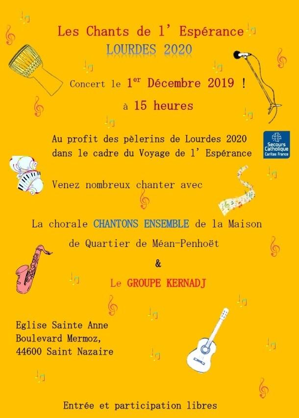 Concert le 1er décembre à l'église Ste Anne