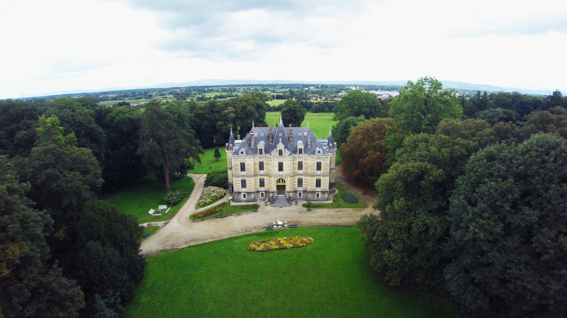 Vue aérienne chateau
