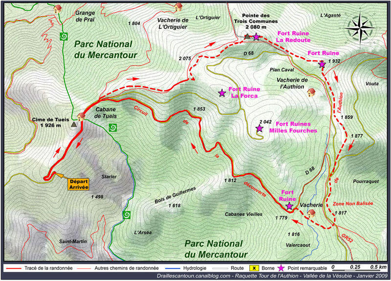 Itinéraire de la randonnée