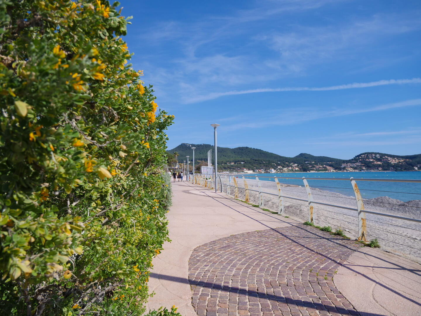 Promenade Rose dans le quartier des Lecques