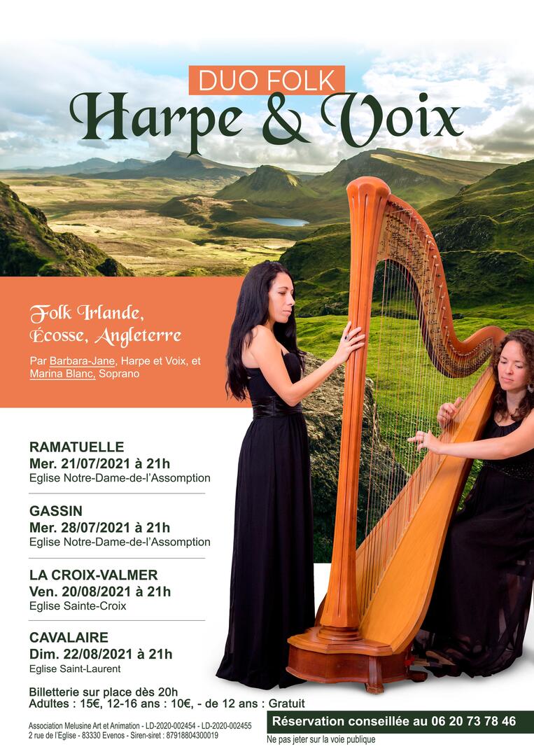 Duo folk Harpe et Voix