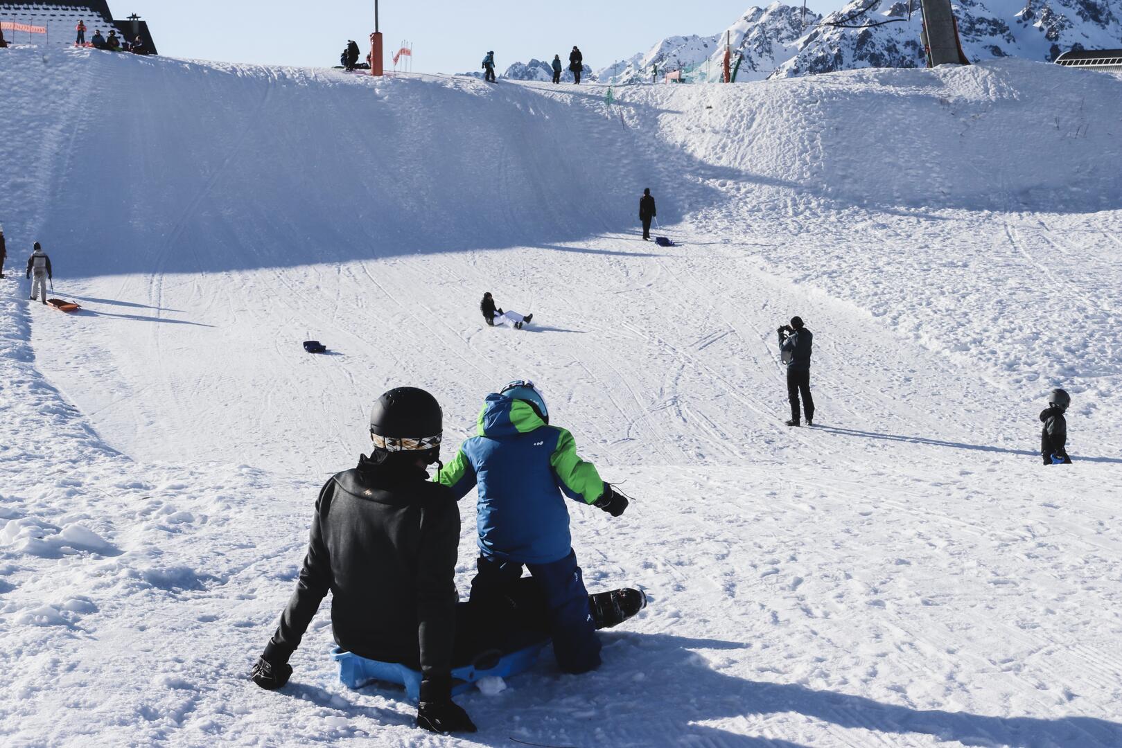 Piste de luge à l'Alpette