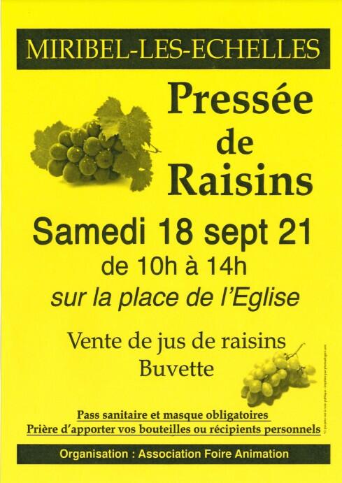 Pressée de raisins