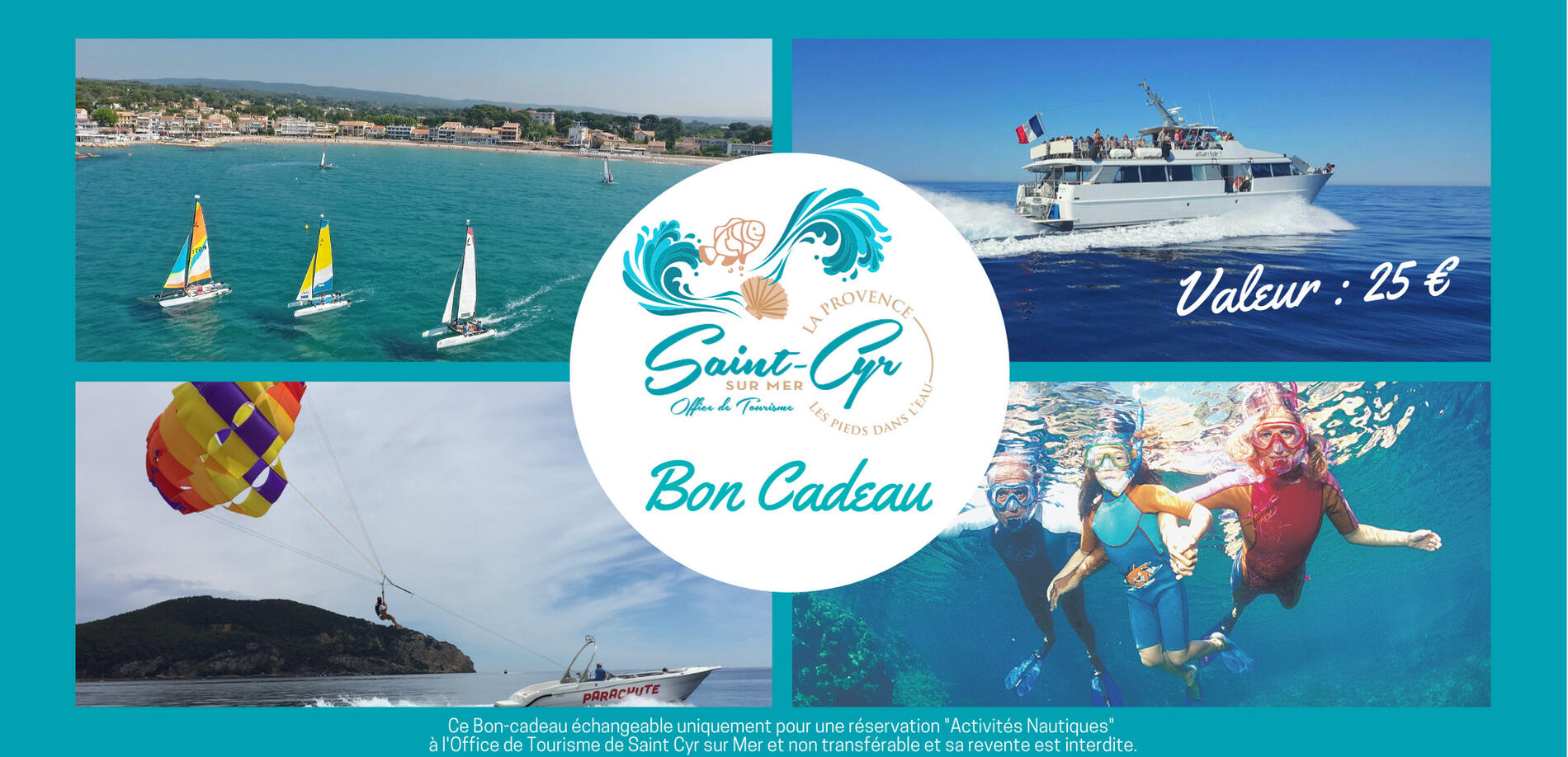 Bon cadeau - Activités Nautiques : valeur 25€