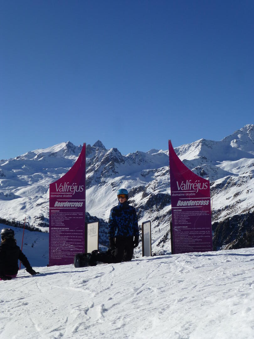 Boardercross sur le domaine skiable de Valfréjus