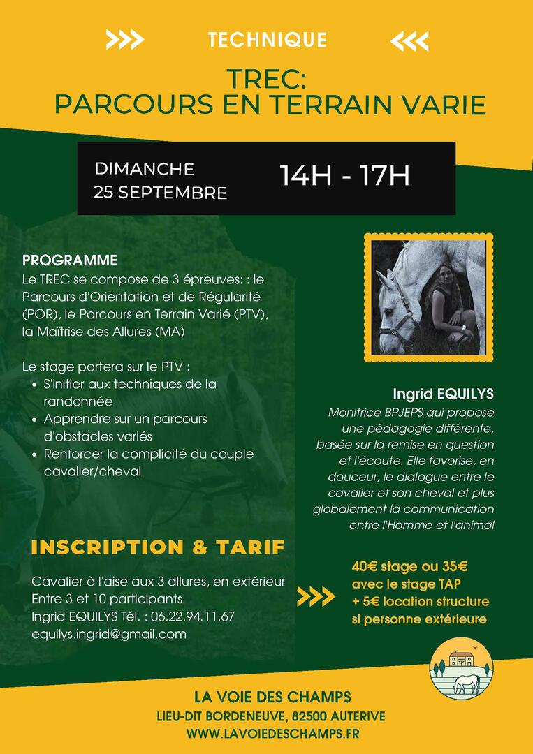 TREC stage équestre