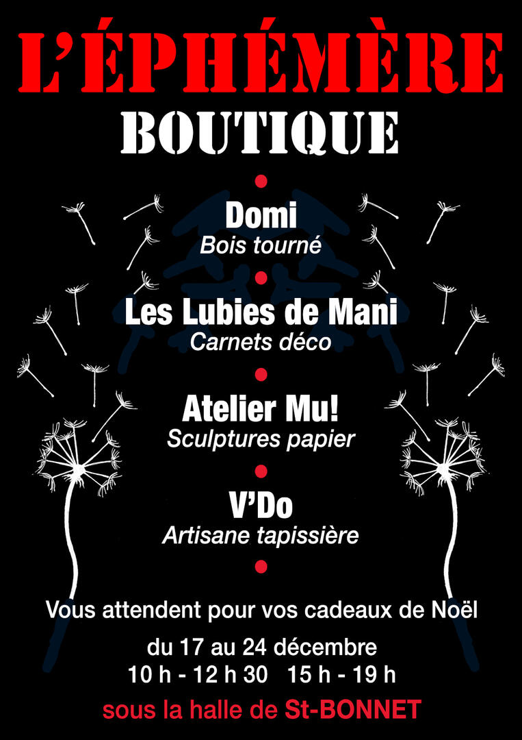 Boutique éphémère St Bonnet