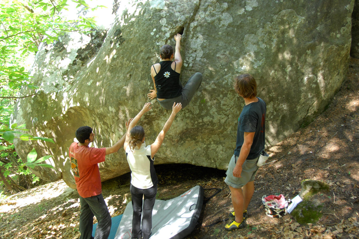 Escalade dans les grès