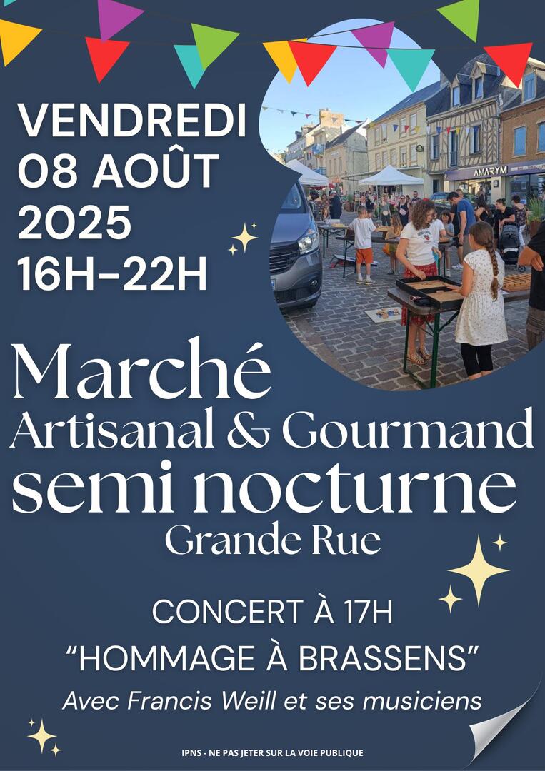 Visuel marché artisinal nocturne 2025