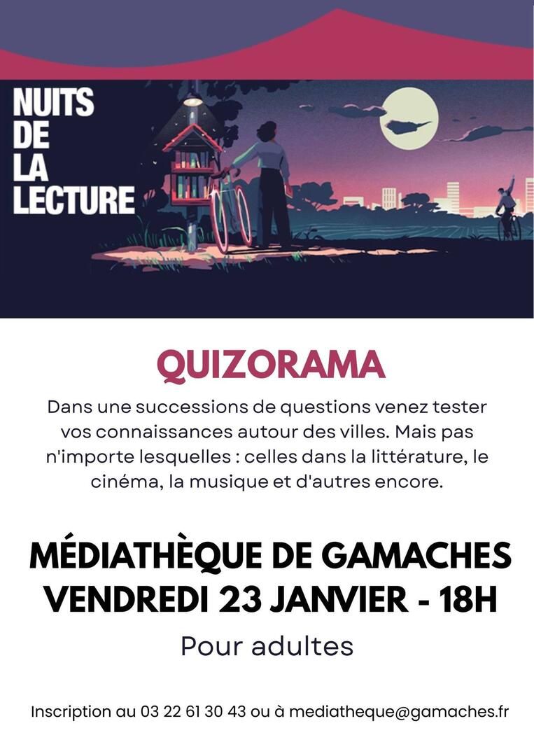 012326 - GAMACHES - Quizorama Nuits de la lecture