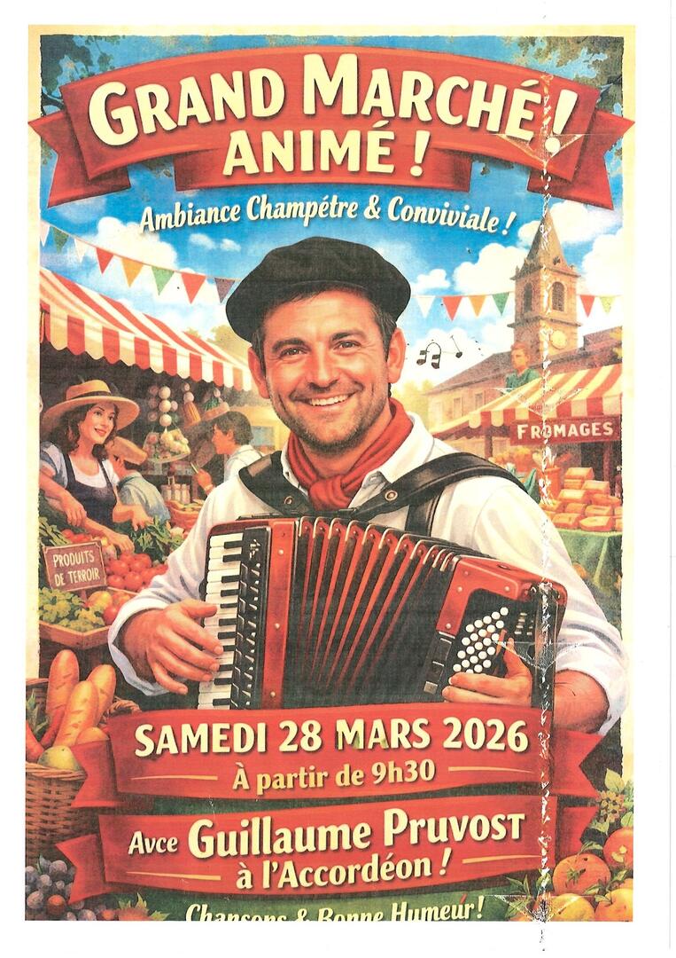 032826 - GAMACHES - Grand marché animé
