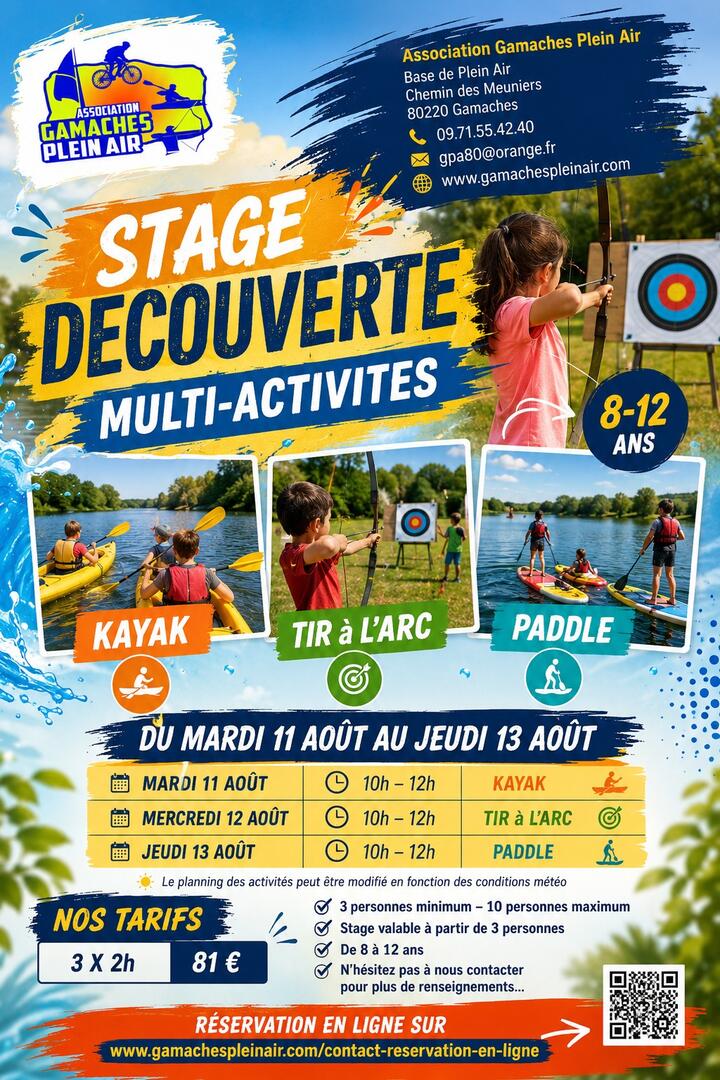 081326 - GAMACHES - Stage découverte multi-activités