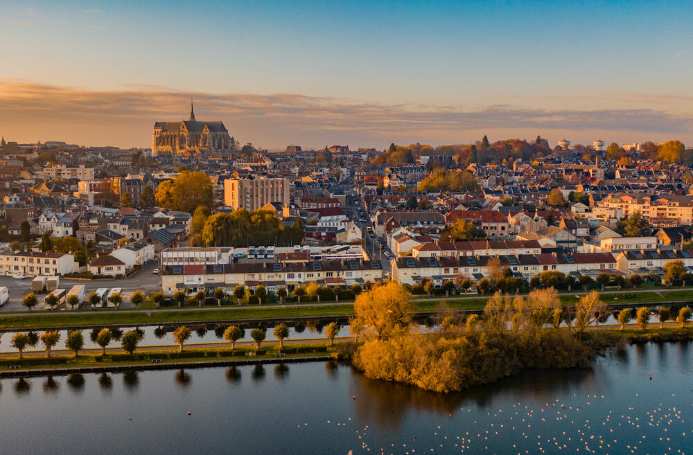 Saint-Quentin vu du ciel