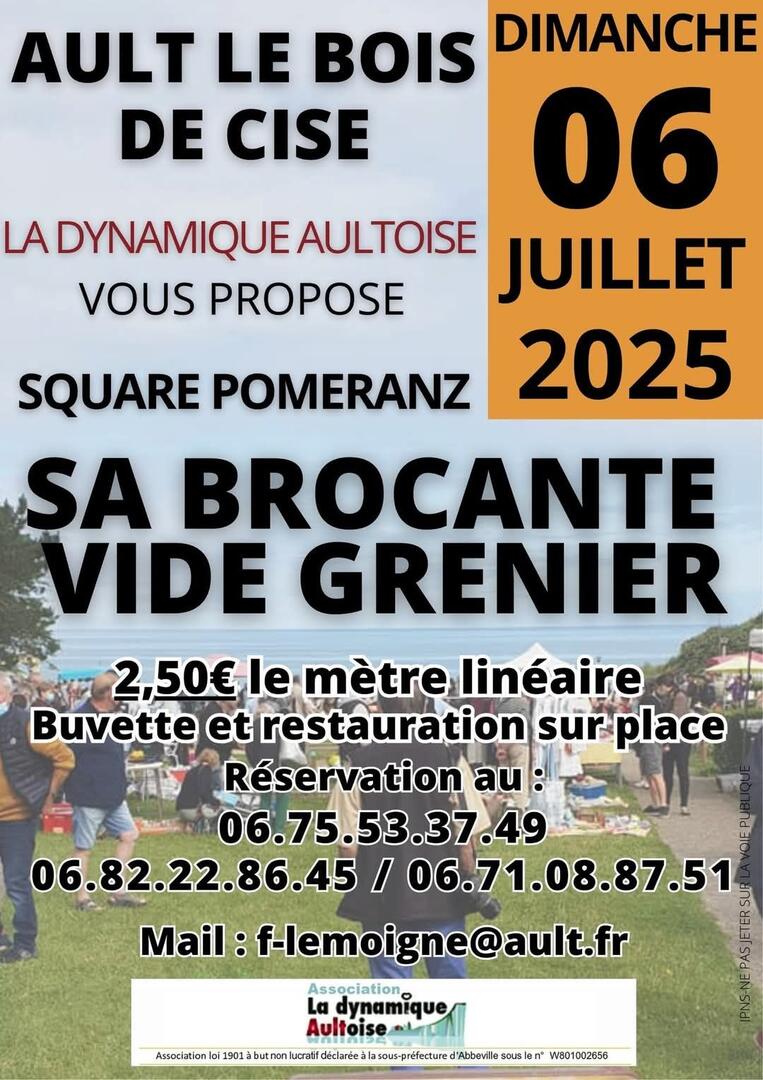 brocante bois de cise le 6 juillet