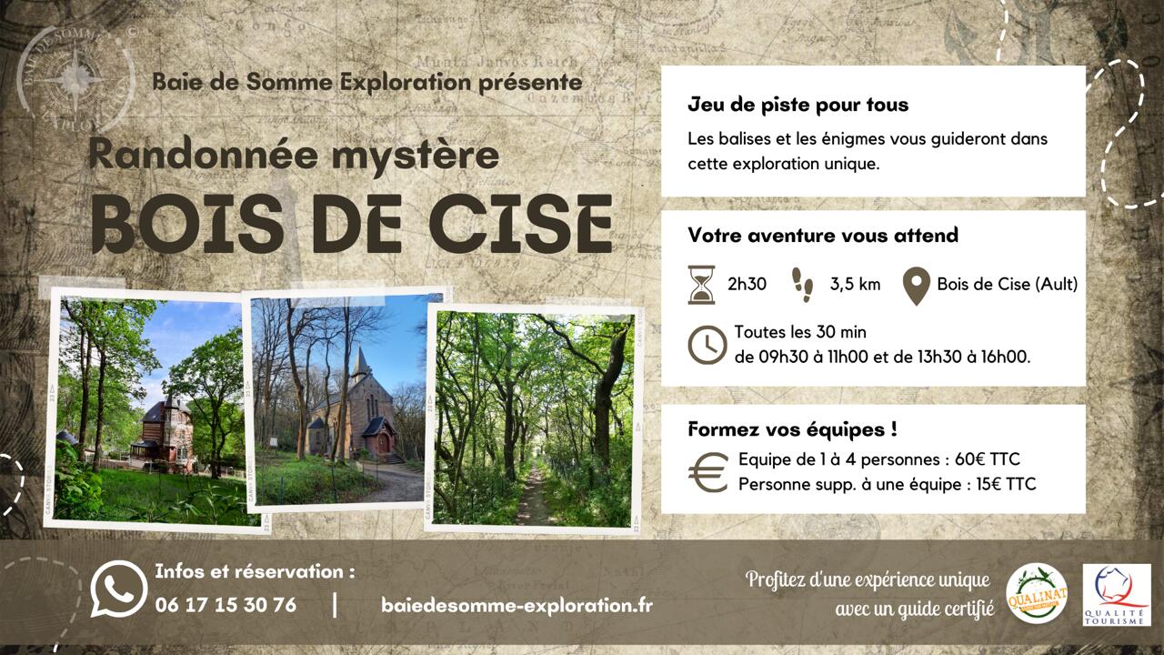 Randonnée mystère - Bannière évènement Facebook Bois de Cise été