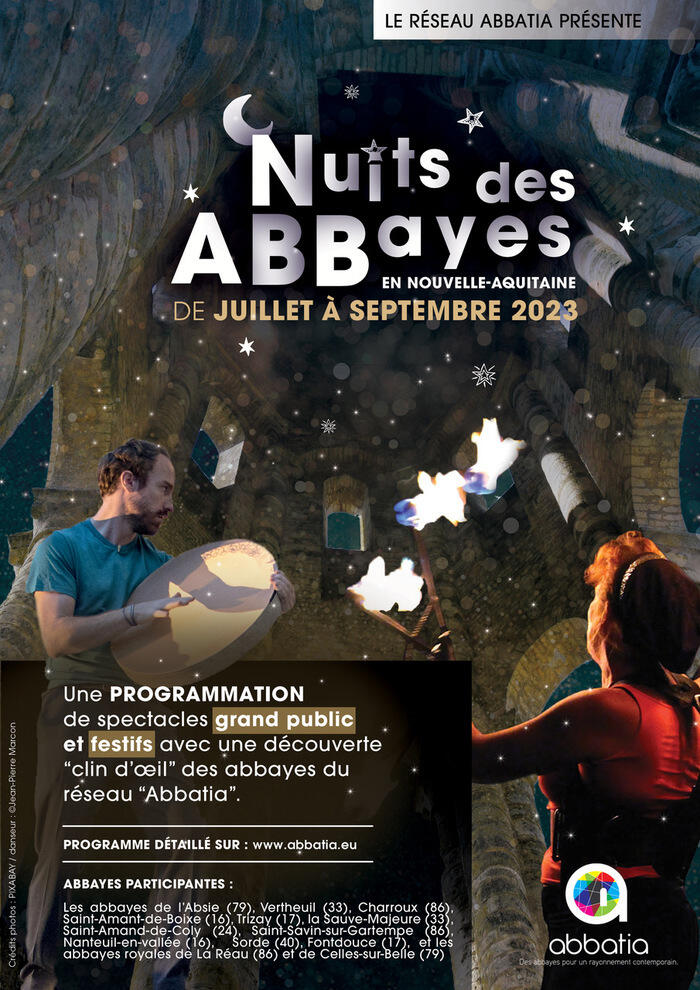 Illuminations nocturnes et visite contée à l'Abbaye Royale de La Réau - Samedi 12 août 2023 à 21h_1