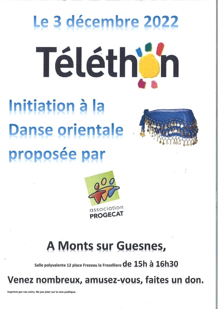 affiche téléthon danse orientale 2022