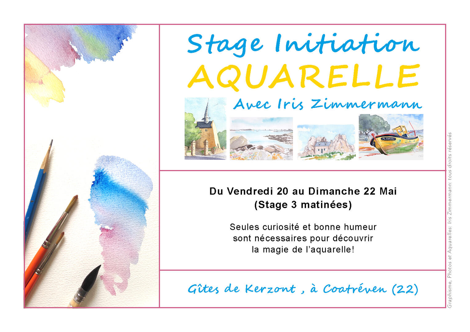 2022 Kerzont Affiche stage aqua WE 20 au 22 mai2