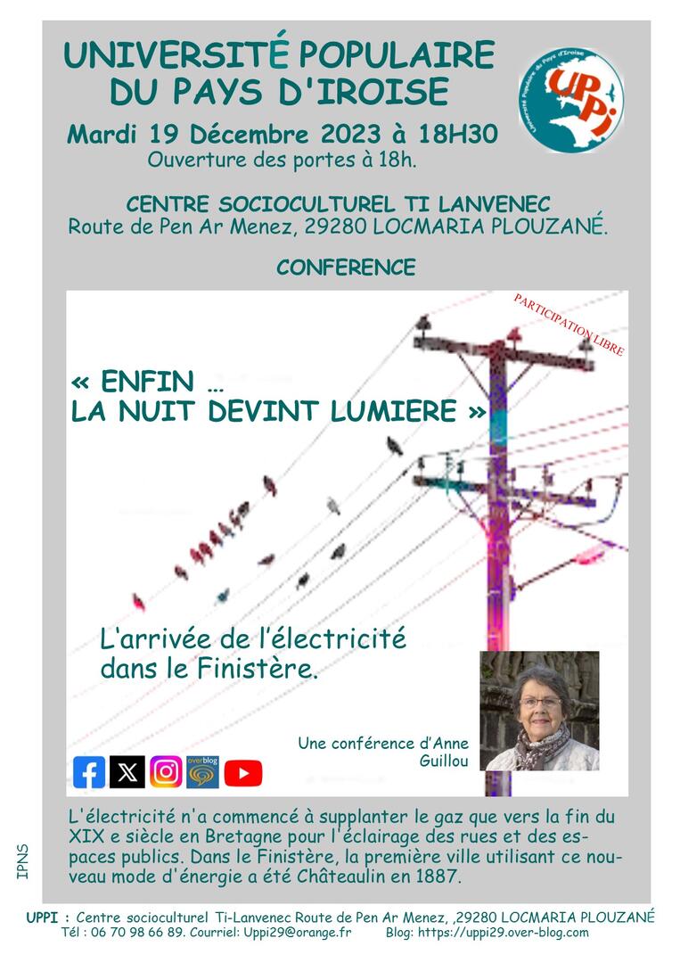 AFFICHE ELECTRICITE A4