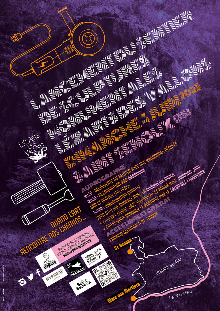 AFFICHE INAUGURATION SENTIER LEZARTS DES VALLONS 2023