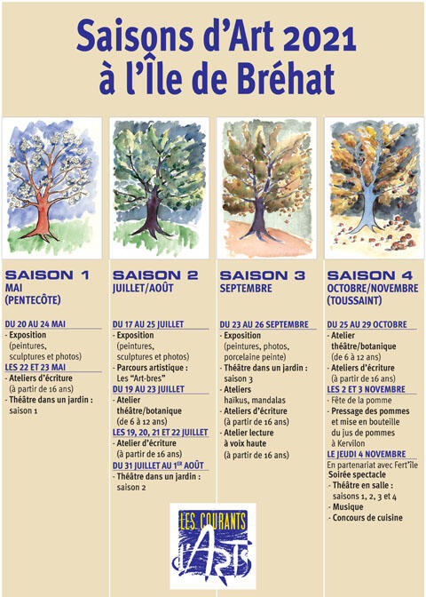 Affiche programme Les Courants d'Arts