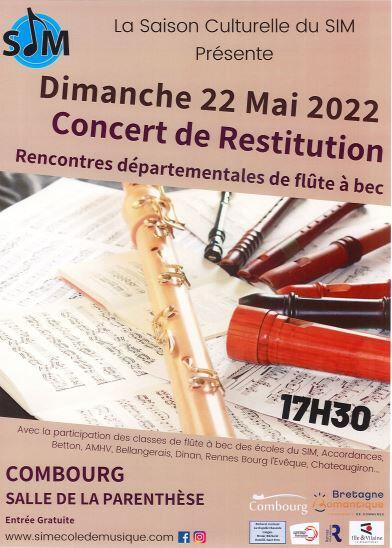 Concert de restitution Flûte à bec - 22mai2022