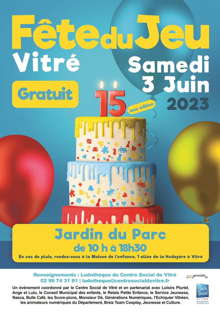 Fête du Jeu Vitré samedi 3 juin