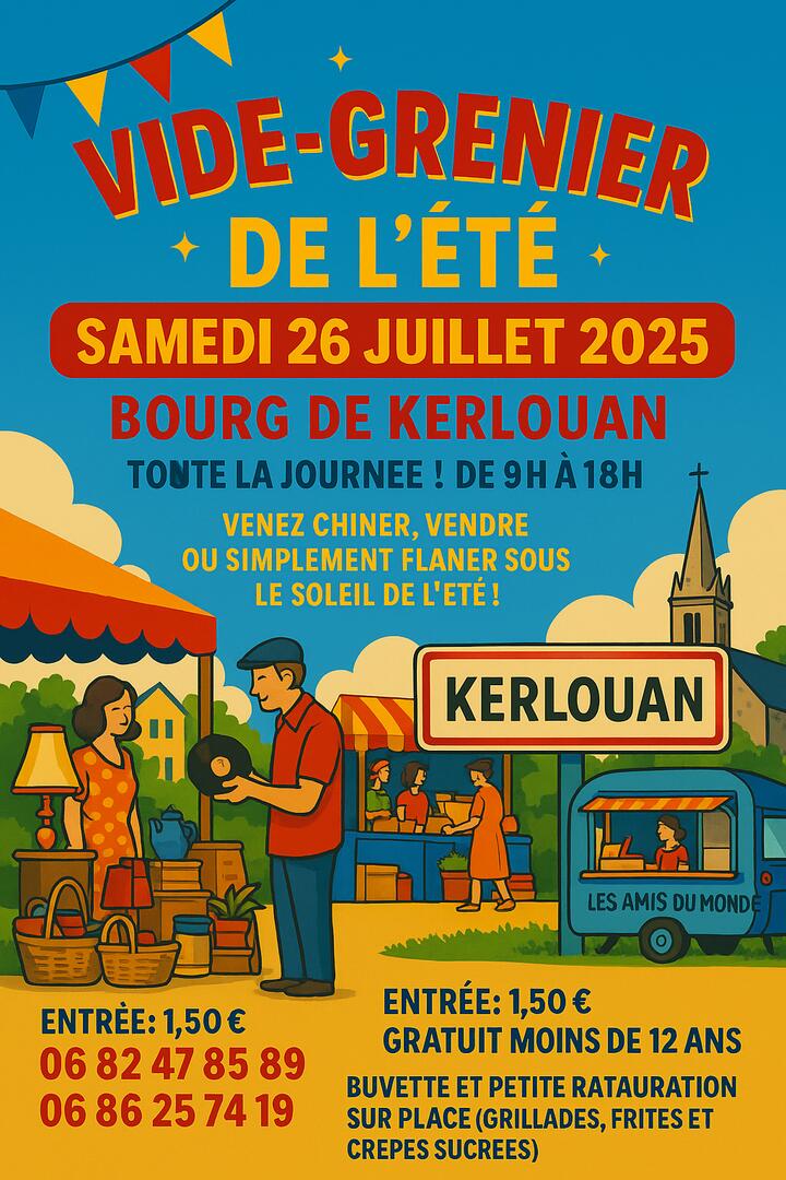 Affiche vide grenier de l'été