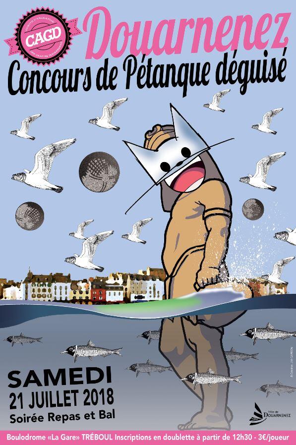 JUIL-affiche ptanque dguise