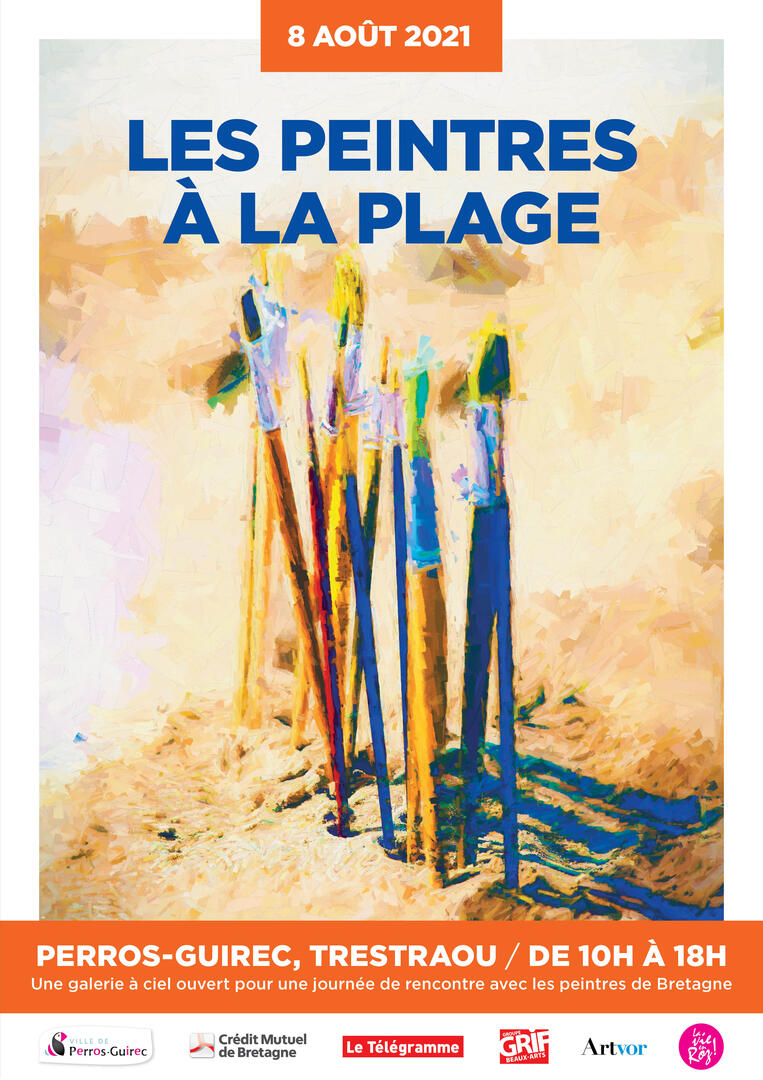 Peintres à la plage aout