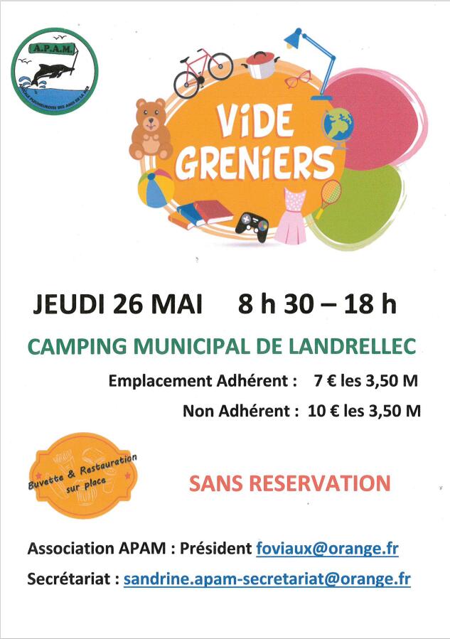 Vide grenier APAM 26 mai