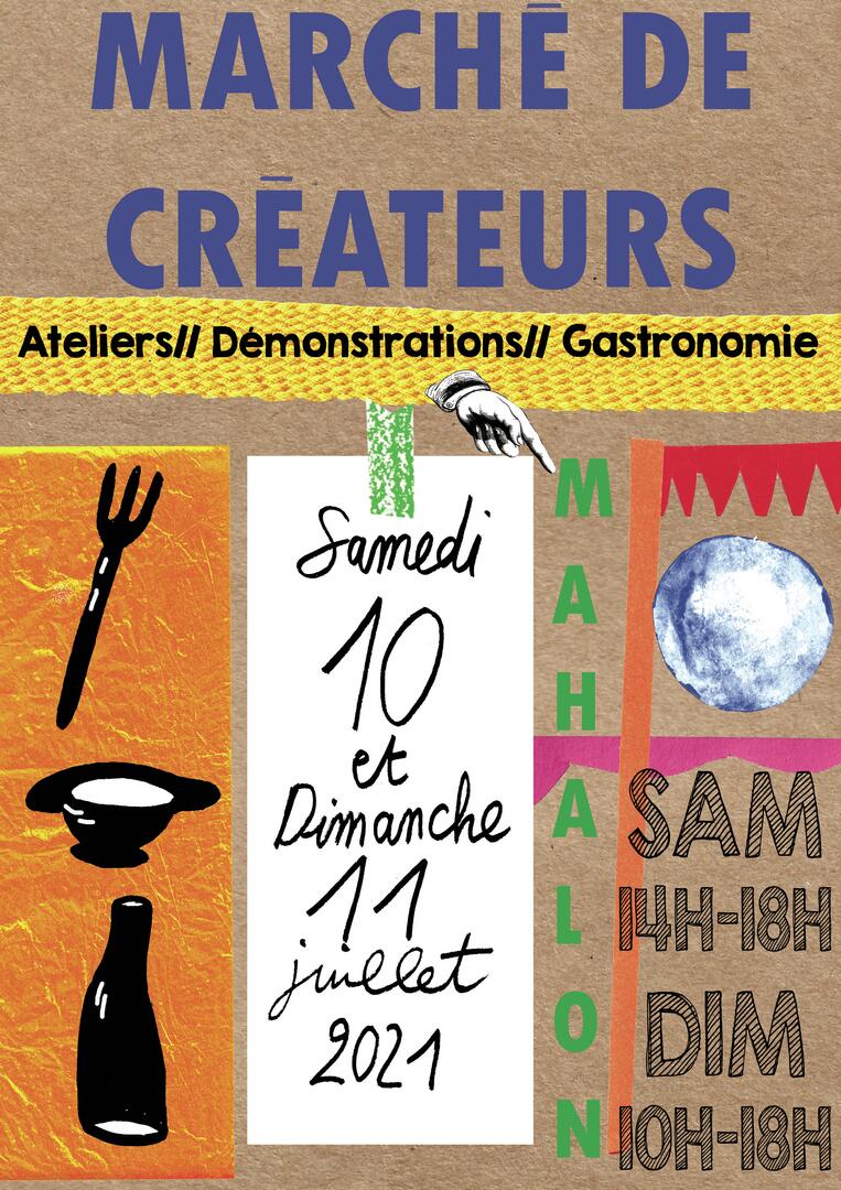 affiche marché des créateurs